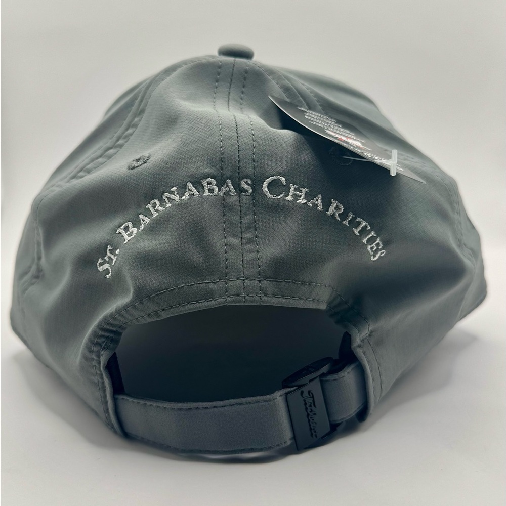 NWT Titleist Slideback Adjustable Golf Hat GRAY with Raised White logo/lettering - Picture 4 of 11